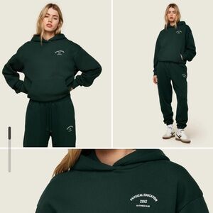 Gymshark Phys Ed Graphic Hoodie Green Size Large NWT